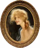 Tadeusz Styka, Portret blondynki, olej, deska