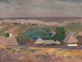 Jan Stanisławski, Wieś na Ukrainie, olej, deska