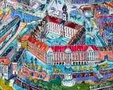 Zamek od strony Wisły by Edward Dwurnik, 2016, olej, płótno, sold Dec 2019