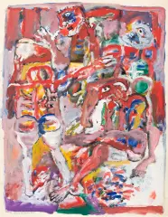 Diavoletta by Eugeniusz Markowski, technika mieszana, papier, sold Dec 2019