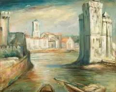 Roman Kramsztyk, Pejzaż z la Rochelle, lata 30. XX w., olej, płótno