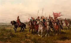 Ludwik Gędłek, Powitanie stepu, olej, płótno