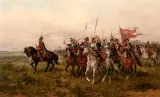 Ludwik Gędłek, Powitanie stepu, olej, płótno