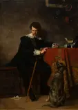 List miłosny by Władysław Czachórski, 1880, olej, płótno, sold Feb 2020
