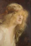Tadeusz Styka, Portret młodej blondynki, olej, płótno