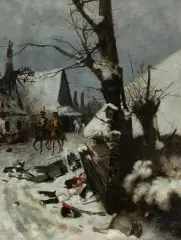 Stanisław Fabijański, Patrol napoleoński, 1891, olej, płótno