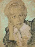 Stanisław Ignacy Witkiewicz, Portret Julii Sokołowskiej, 1938, pastel, papier