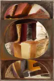 Jan Berdyszak, Kompozycja kół nr XXVI, 1963, olej, płótno