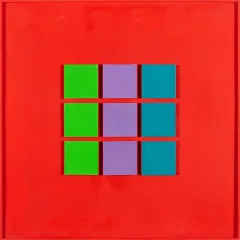 Henryk Stażewski, Relief 20, 1969, metal, akryl, drewno