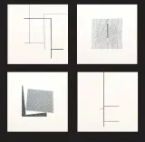 Henryk Stażewski, Cztery serigrafie, 1974-1976, serigrafia, papier