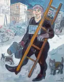 Edward Dwurnik, Pani Zofia, 1990, olej, płótno
