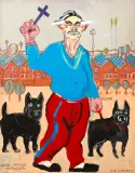 Edward Dwurnik, Polak - Katolik - Antysemita, 2006, olej, płótno