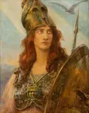 Jan Styka, Pallas Atena, olej, płótno