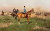 Tadeusz Ajdukiewicz, Generał książę Leopold von Croy w stroju konnym na manewrach, 1888, olej, płótno