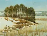 Marcin Gottlieb, Pejzaż, 1905, olej, płyta