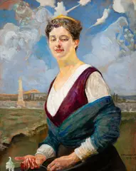 Jacek Malczewski, Dziesiąta Muza, 1918 – 1919, olej, tektura