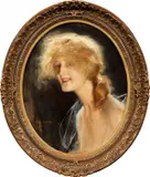 Tadeusz Styka, Portret blondynki, olej, deska