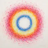 Koło by Wojciech Fangor, 1971, pastel, papier, sold Jun 2020