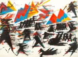 Tomasz Ciecierski, Piramidy, 1984, technika mieszana, karton