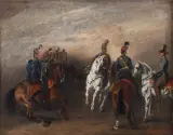Piotr Michałowski, Husary austriackie, 1840-1850, olej, płótno
