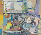 Judyta Sobel, Martwa natura, 1960, olej, płótno
