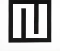 Julije Knifer, TÜ H DA WV, 1986, akryl, płótno