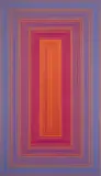 Richard Anuszkiewicz, Red to blue portal, akryl, szablon/płyta