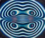 Konfiguracja symetrii płaskiej by Halina Wrzeszczyńska, 1971, olej, płótno, sold Oct 2020