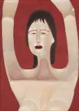 Półakt by Jerzy Nowosielski, 1975, olej, płótno, sold Oct 2020