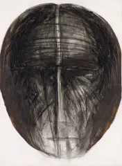 Magdalena Abakanowicz, Bez tytułu z cyklu „Twarze nie będące portretami", 1983, olej, płótno