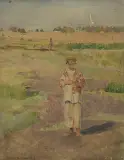 Jacek Malczewski, Wiejski chłopiec, olej, tektura