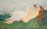 Wlastimil Hofman, Leda z łabędziem, 1928, olej, płótno
