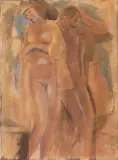 Henryk Kuna, Dwa akty, 1926, gwasz, papier