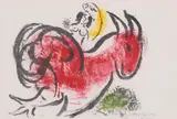 Czerwony Kogut by Marc Chagall, 1952, litografia, papier, sold Dec 2020