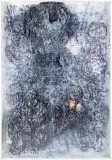 Przemysław Łopaciński, Teraz się uśmiecha…, 2015, technika mieszana, poliwęglan, papierowy relief, płyta