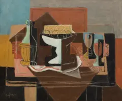 Henryk Hayden, Martwa natura z kompotem, 1918, olej, płótno