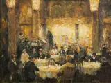 Alexander Thiele, Cafe Luitpold w Monachium, po 1950, olej, płótno