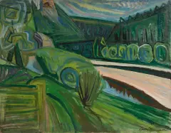 Andrzej Mierzejewski, Pejzaż, ok. 1949, olej, płótno
