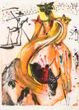 Torreador i motyle by Salvador Dalí, 1972, litografia barwna, papier, sold Mar 2021