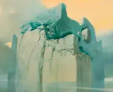 Z-3 by Zdzisław Beksiński, 1988, olej, płyta, sold Mar 2021