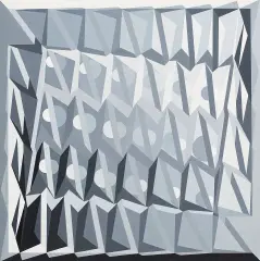 Edwin (Ed) Mieczkowski, Clockwork, 1965, akryl, płyta