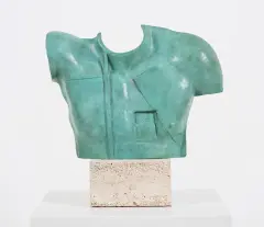 Helios by Igor Mitoraj, 1988, brąz patynowany, trawertyn, sold Mar 2021