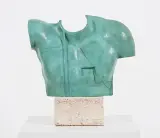Helios by Igor Mitoraj, 1988, brąz patynowany, trawertyn, sold Mar 2021