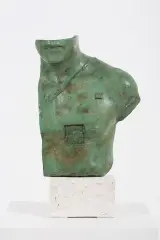 Asklepios by Igor Mitoraj, 1988, brąz patynowany, trawertyn, sold Mar 2021