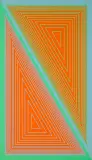 Richard Anuszkiewicz, Triangulated Orange, 1977, akryl, szablon, płyta