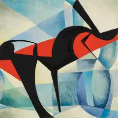 Urszula Broll, Kompozycja, 1957, olej, płótno