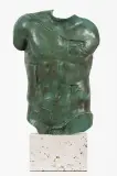 Perseusz by Igor Mitoraj, 1988, brąz patynowany, trawertyn, sold Jun 2021