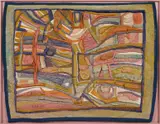Włodzisław Sier, Paradies, 1989, wełna, bawełna, drewniana rama