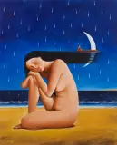 Rafał Olbiński, Dream, 2021, akryl, olej, płótno