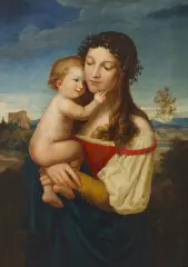 Carl Joseph Begas, Madonna z dzieciątkiem, XIX w., olej, deska